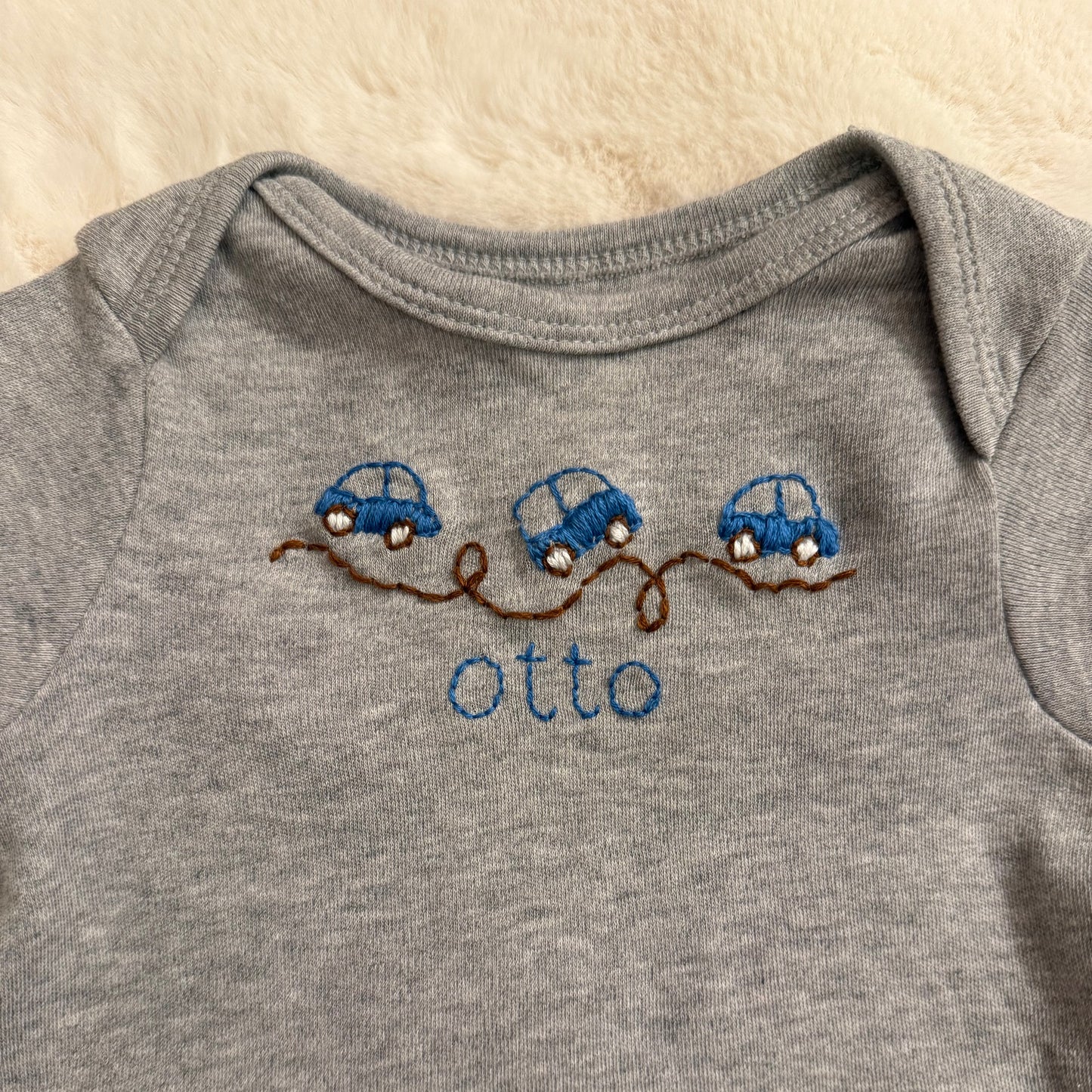 Custom Hand Embroidered Baby Onesie - Amazing Faith Designs