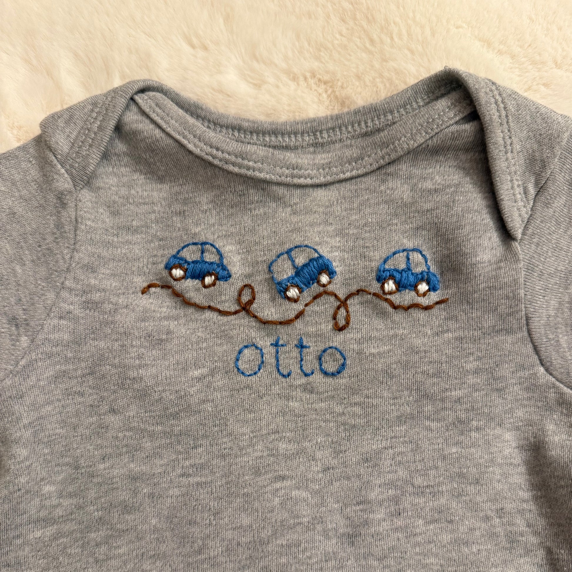 Custom Hand Embroidered Baby Onesie - Amazing Faith Designs