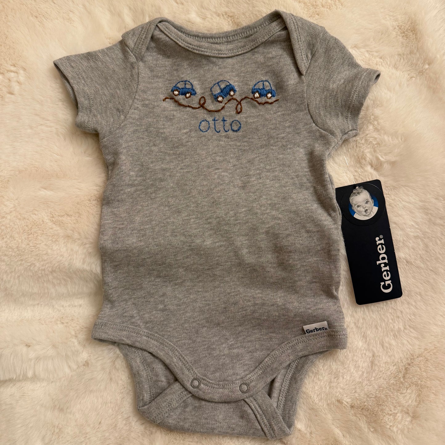 Custom Hand Embroidered Baby Onesie - Amazing Faith Designs