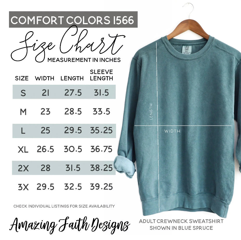 Made to Worship Comfort Colors Christian Sweatshirt - Amazing Faith Designs