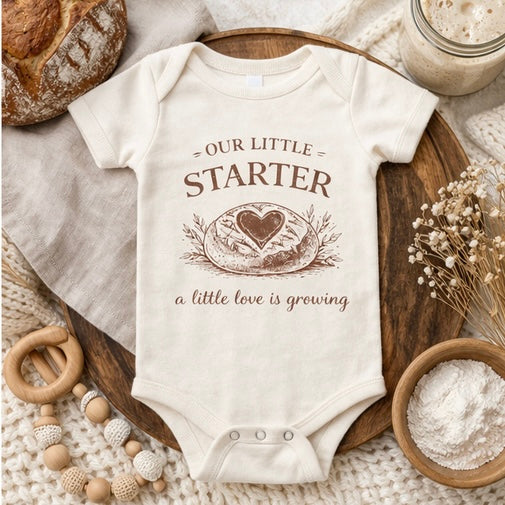 Our Little Starter Sourdough Baby Onesie - Amazing Faith Designs