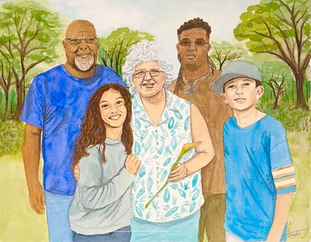 Custom Portrait Watercolor Painting from Photo - Amazing Faith Designs