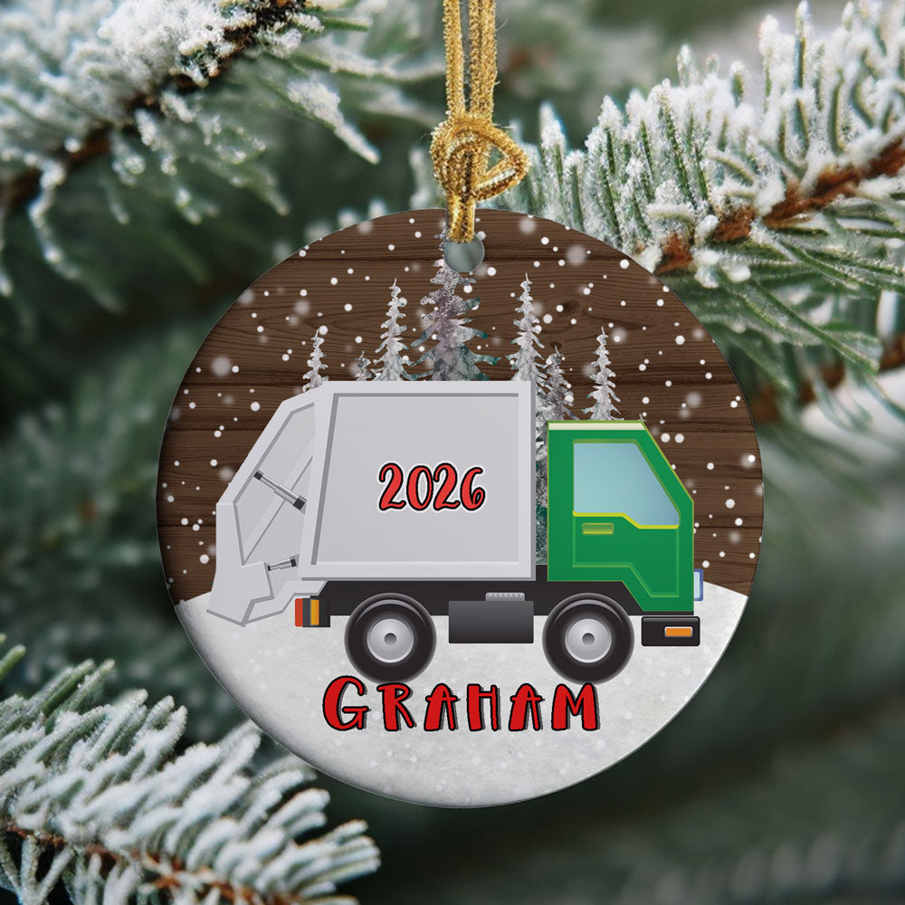 Personalized Transportation Christmas Ornament for Kids