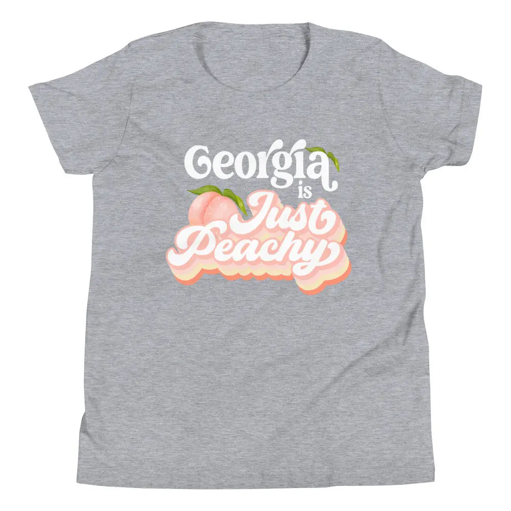 Georgia is Just Peachy Youth T-Shirt Amazing Faith Designs