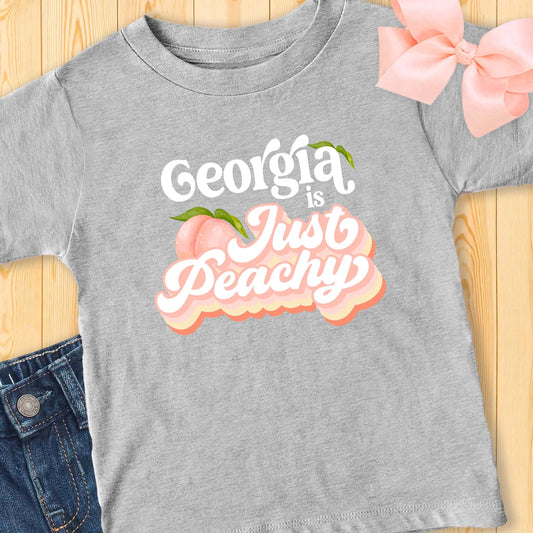 Georgia is Just Peachy Youth T-Shirt - Amazing Faith Designs