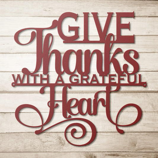 Give Thanks Metal Sign teelaunch