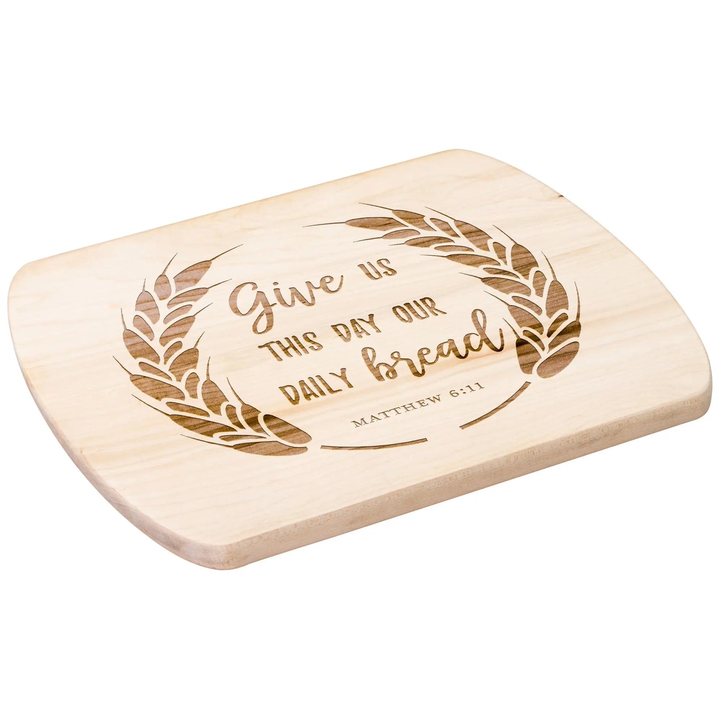 Give Us This Day Our Daily Bread Wood Cutting Board, Wedding Gift, Bridal Shower Gift, Christian Faith Gift, Unique Gift teelaunch