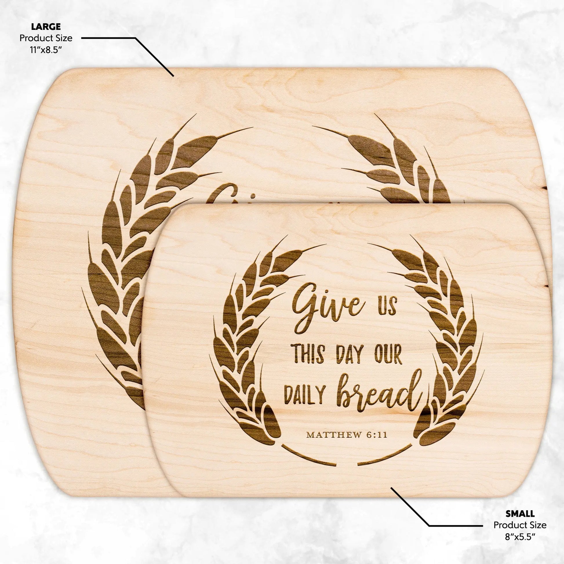 Give Us This Day Our Daily Bread Wood Cutting Board, Wedding Gift, Bridal Shower Gift, Christian Faith Gift, Unique Gift teelaunch