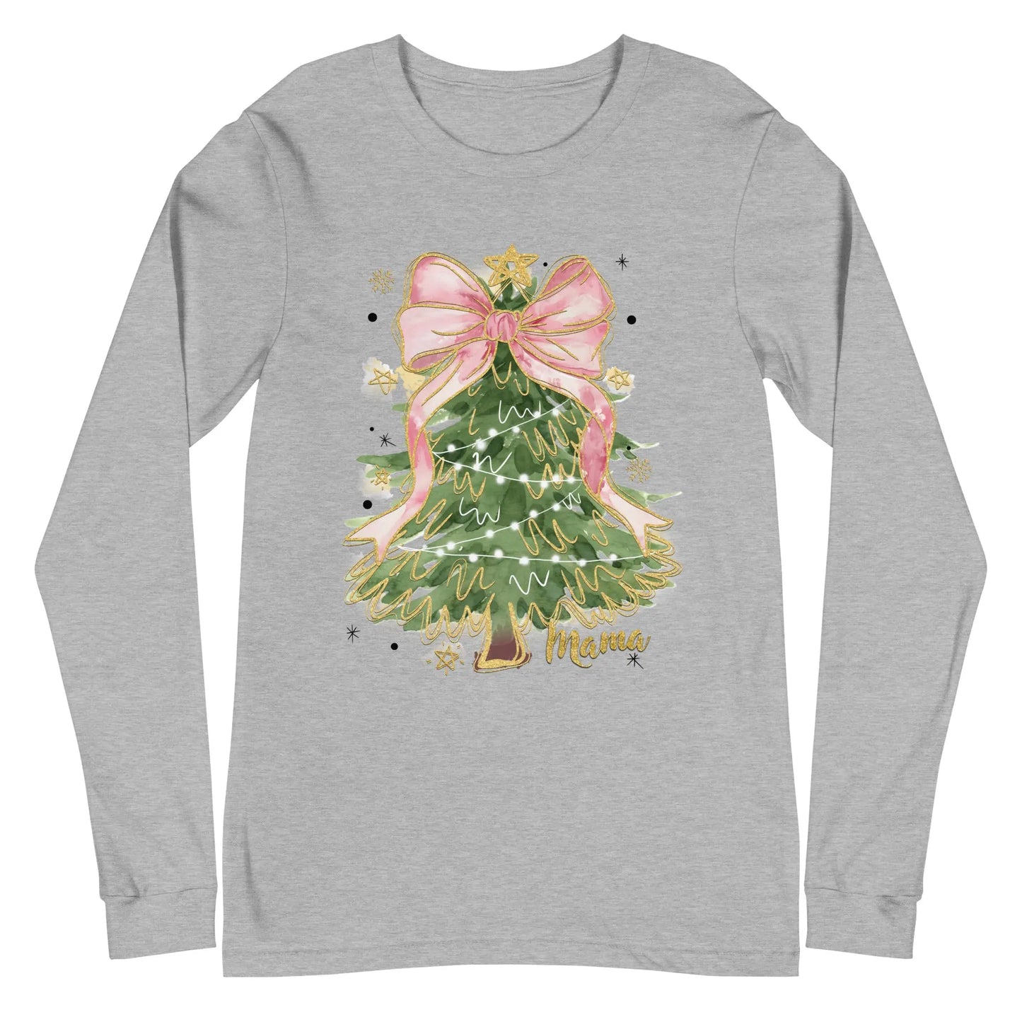 Glitter Christmas Tree Long Sleeve Tee Amazing Faith Designs