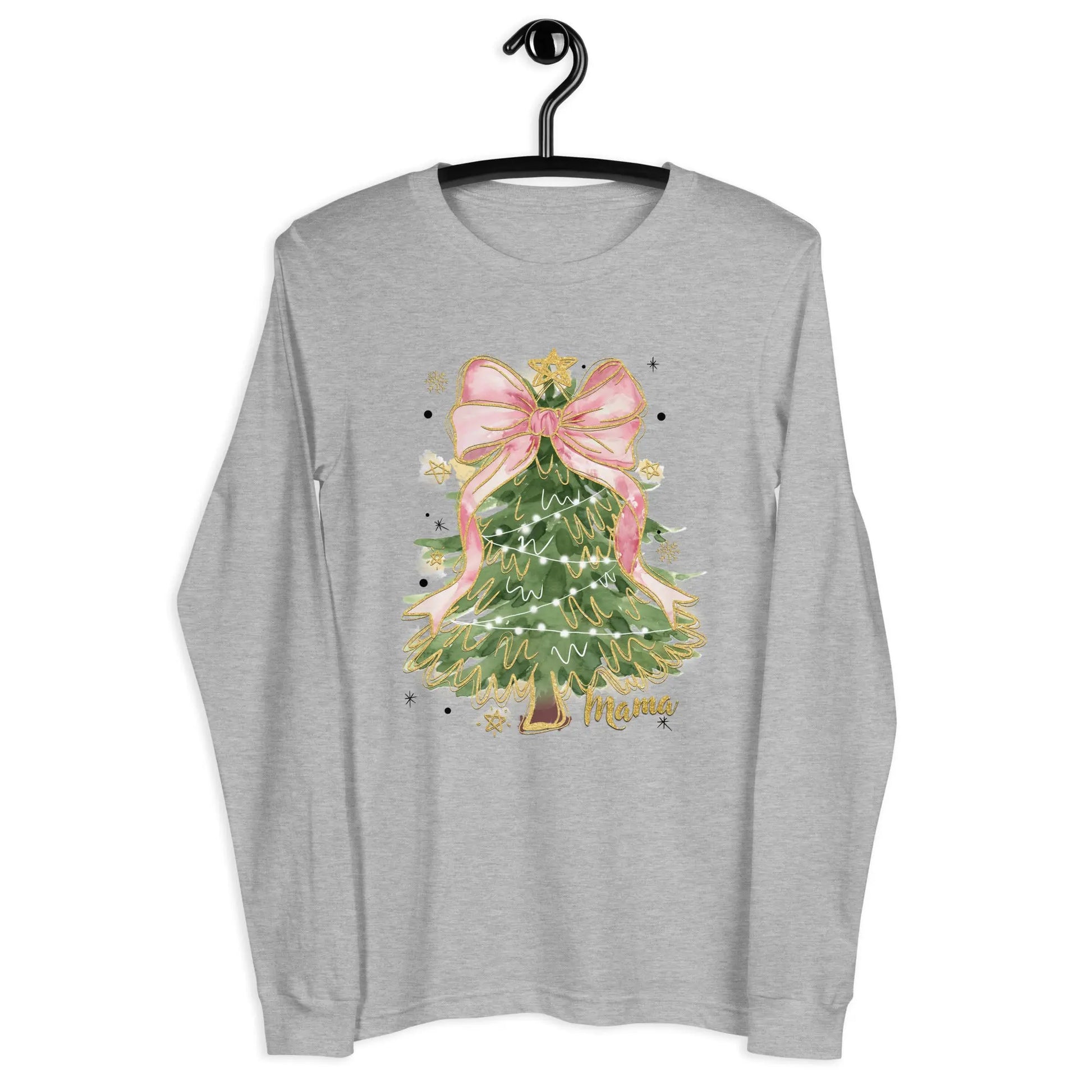 Glitter Christmas Tree Long Sleeve Tee Amazing Faith Designs