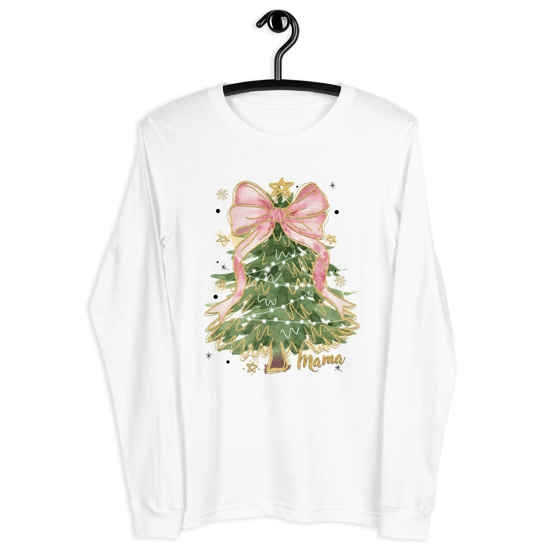 Glitter Christmas Tree Long Sleeve Tee Amazing Faith Designs