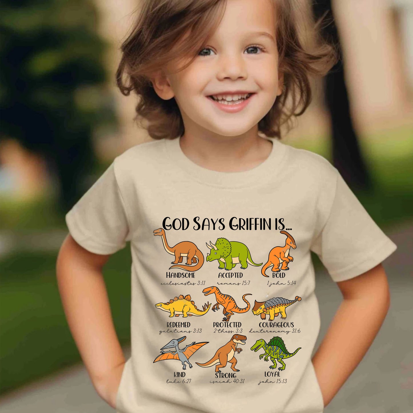 God Says I Am Dinosaur Toddler Shirt - Amazing Faith Designs