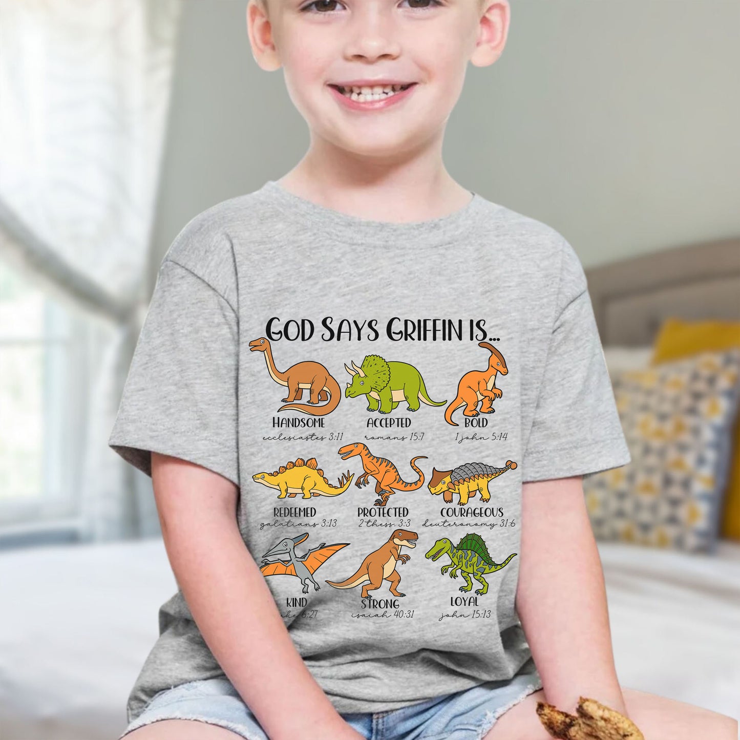 God Says I Am Dinosaur Toddler Shirt - Amazing Faith Designs