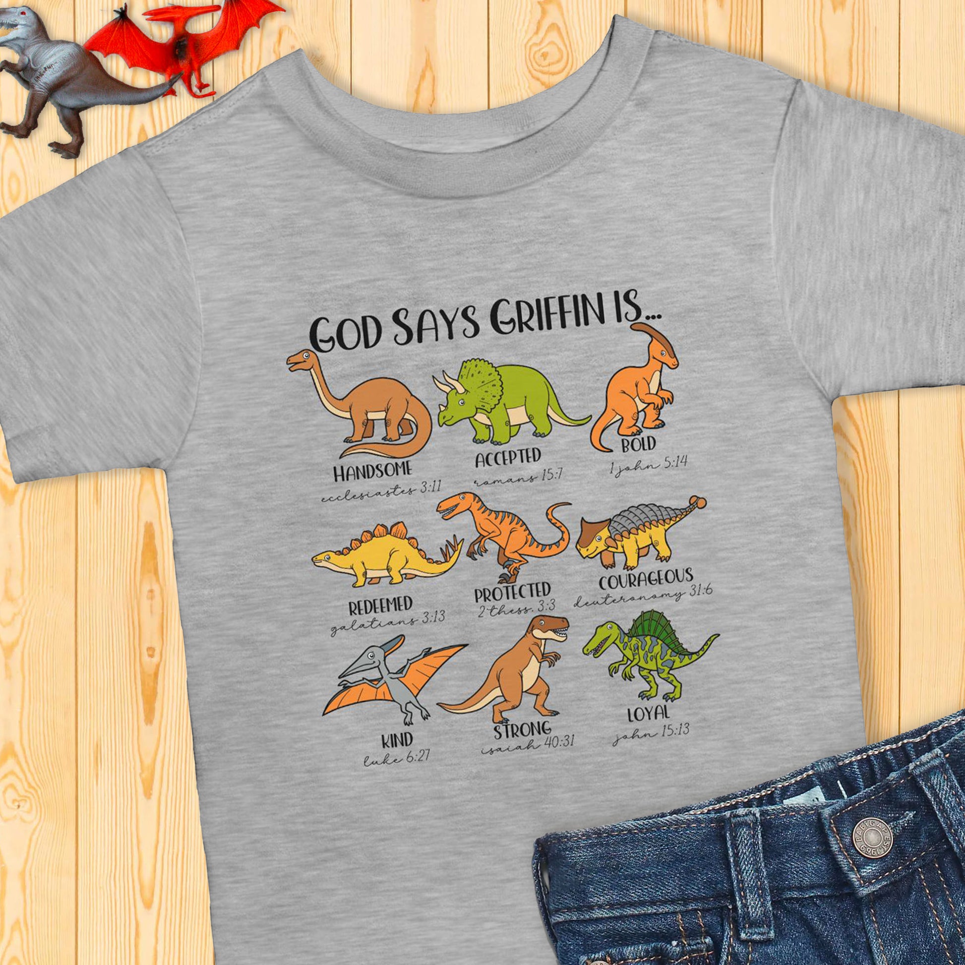 God Says I Am Dinosaur Toddler Shirt - Amazing Faith Designs