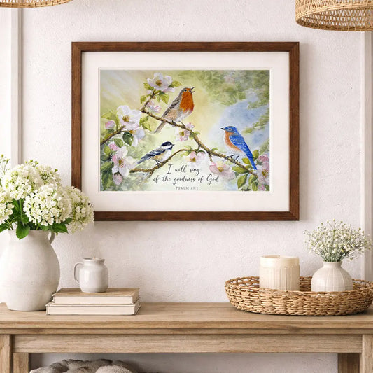 Goodness of God | Scripture Watercolor Fine Art Prints Amazing Faith Designs