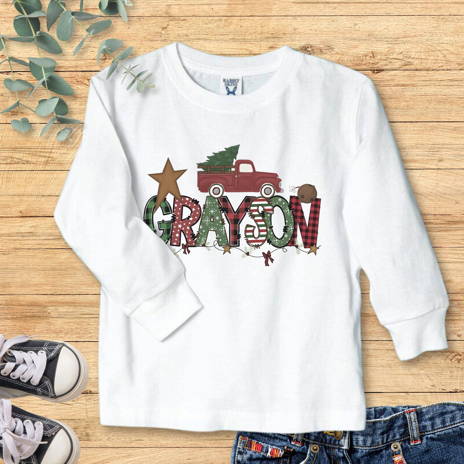 Boys Christmas Toddler Long Sleeve T-shirt - Amazing Faith Designs