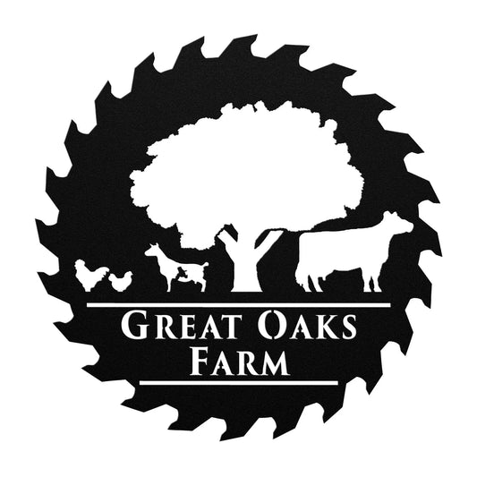 Great Oaks Farm Metal Sign teelaunch