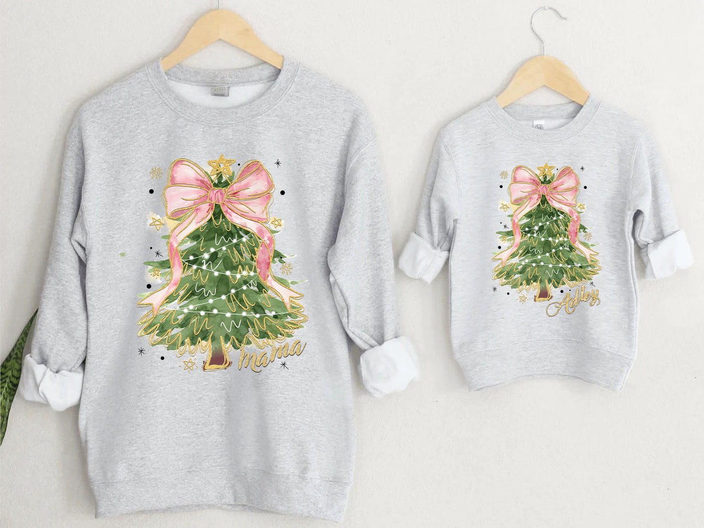 Glitter Christmas Tree Mama Sweatshirt - Amazing Faith Designs