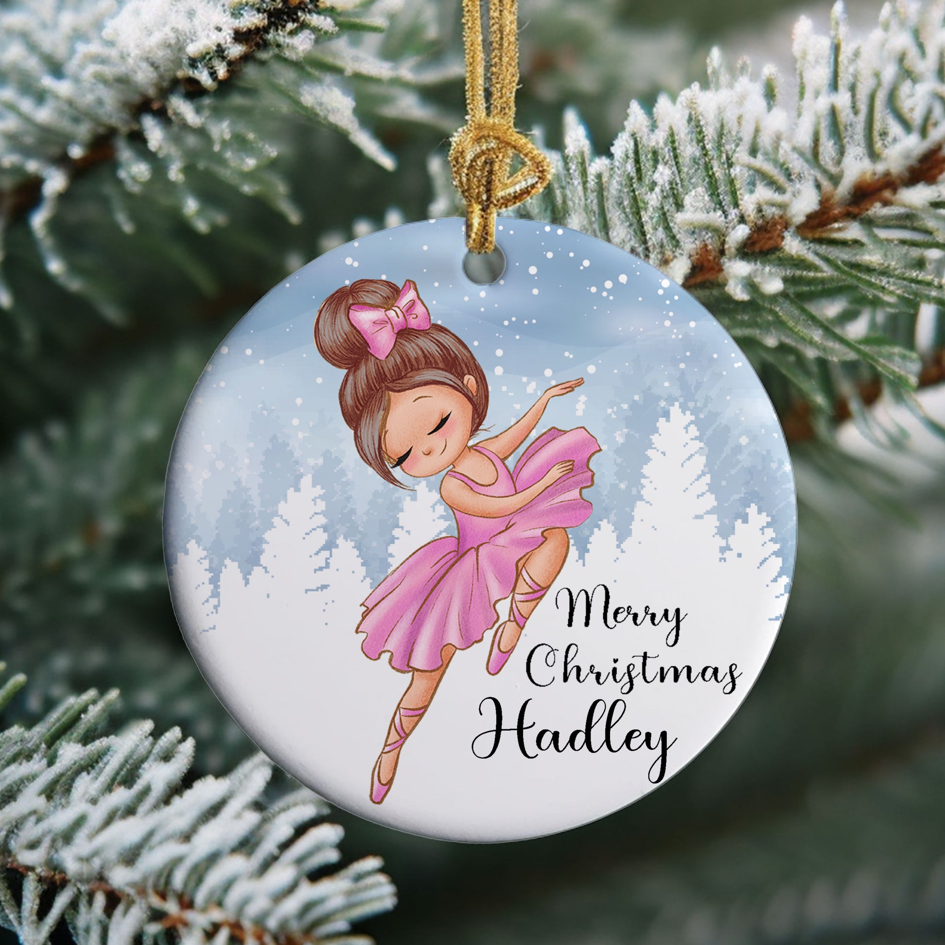 Ballerina Girls Ceramic Christmas Ornament - Amazing Faith Designs