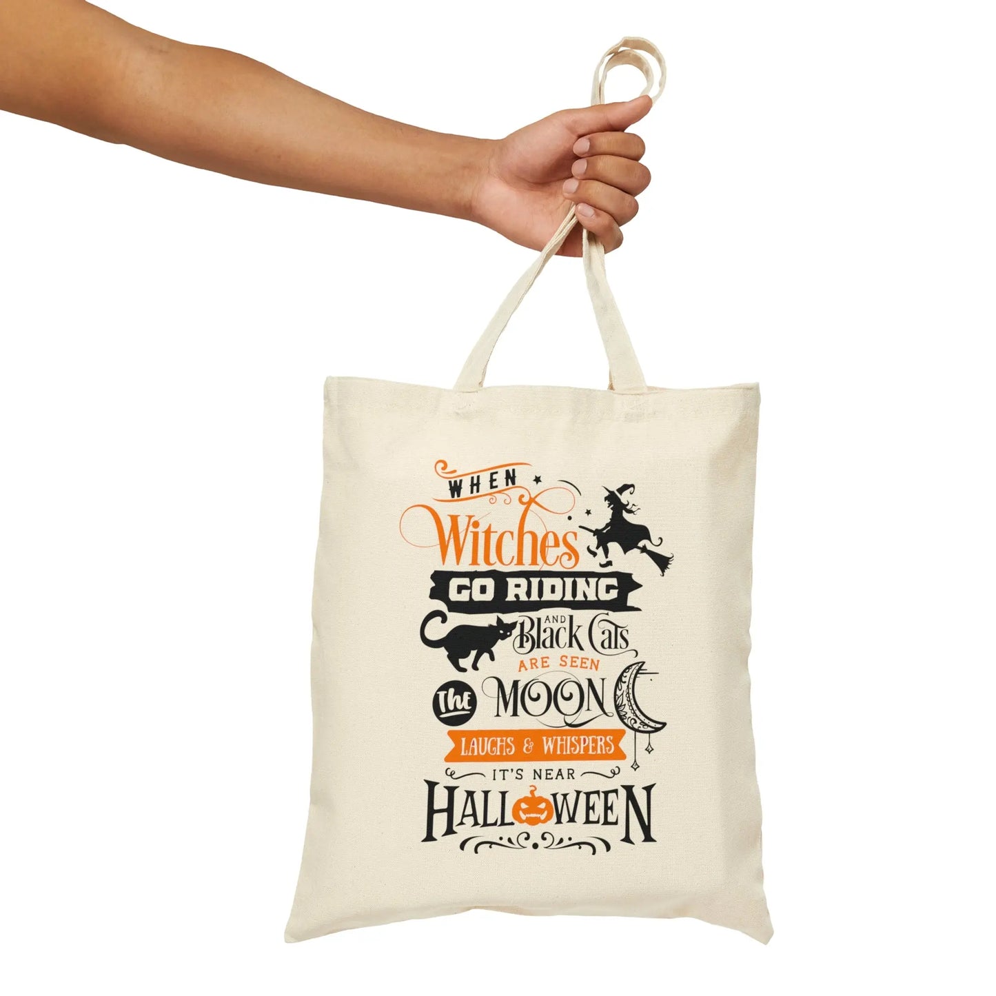 Halloween Canvas Tote Bag | Trick or Treat Bag, Funny Halloween Printify