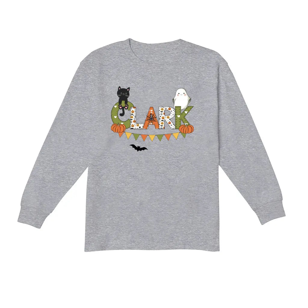 Halloween Cat Youth Long Sleeve T-shirt Premium Awkward Styles