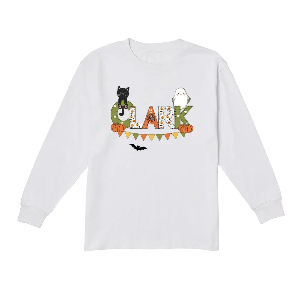 Halloween Cat Youth Long Sleeve T-shirt Premium Awkward Styles