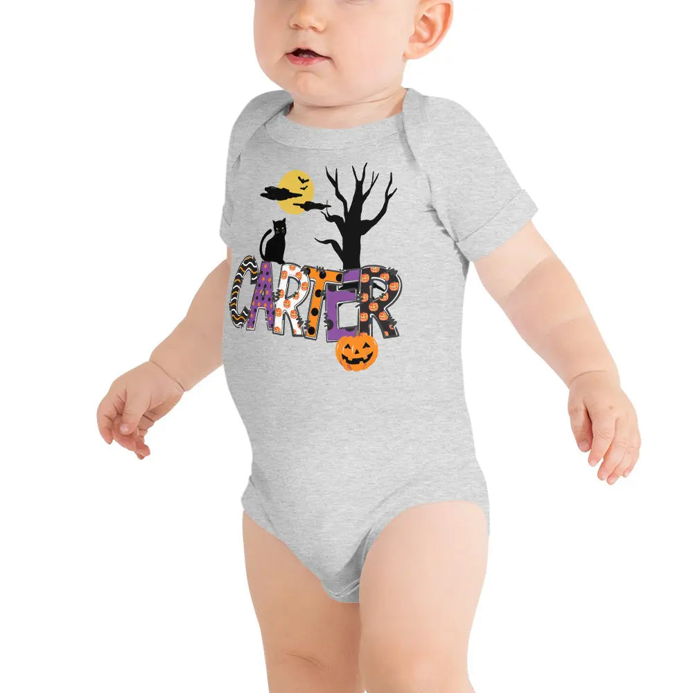 Halloween Name Baby Bodysuit Amazing Faith Designs