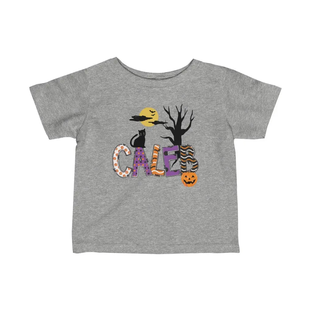Halloween Personalized Name Infant Fine Jersey Tee - Amazing Faith Designs