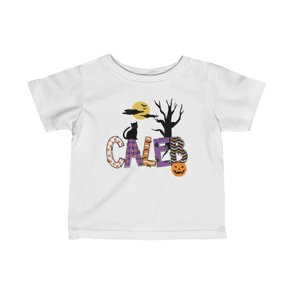 Halloween Personalized Name Infant Fine Jersey Tee - Amazing Faith Designs
