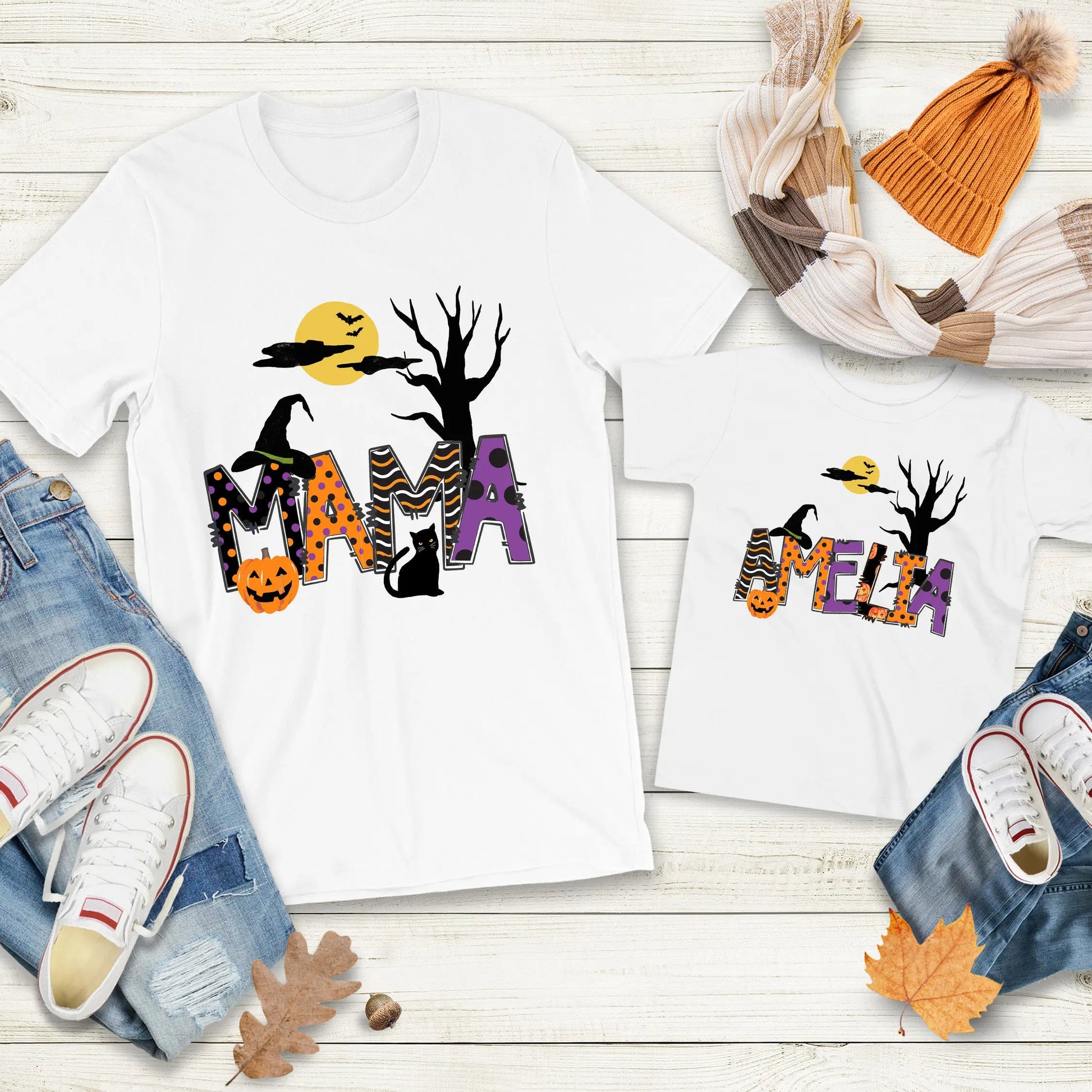 Halloween Personalized Youth Child's T-shirt S M L XL | Custom Halloween Name Shirt Printify