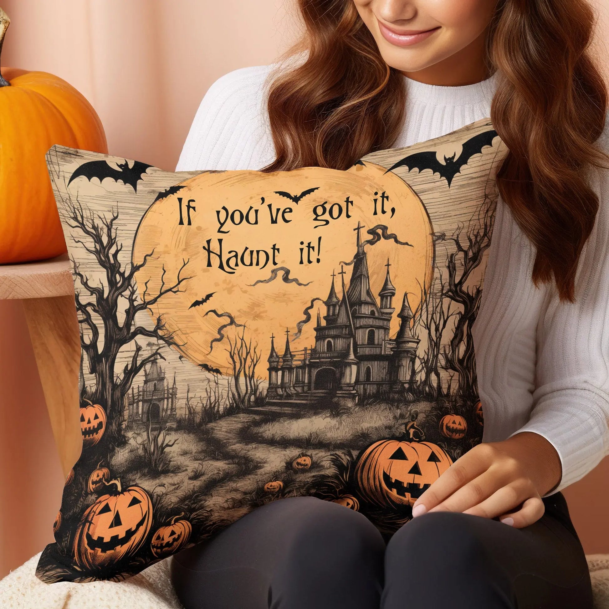 Halloween Pillow | If you've got it, Haunt it Amazing Faith Designs