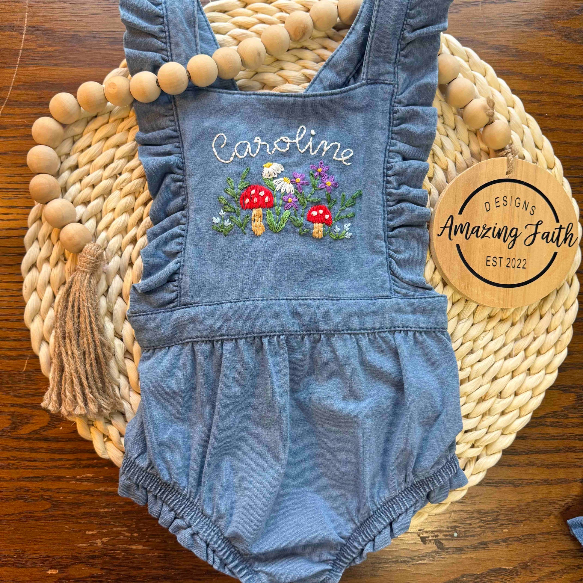 Hand Embroidered Ruffle Toddler Sundress Amazing Faith Designs