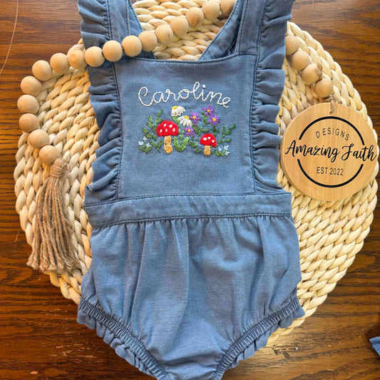 Hand Embroidered Ruffle Toddler Sundress Amazing Faith Designs