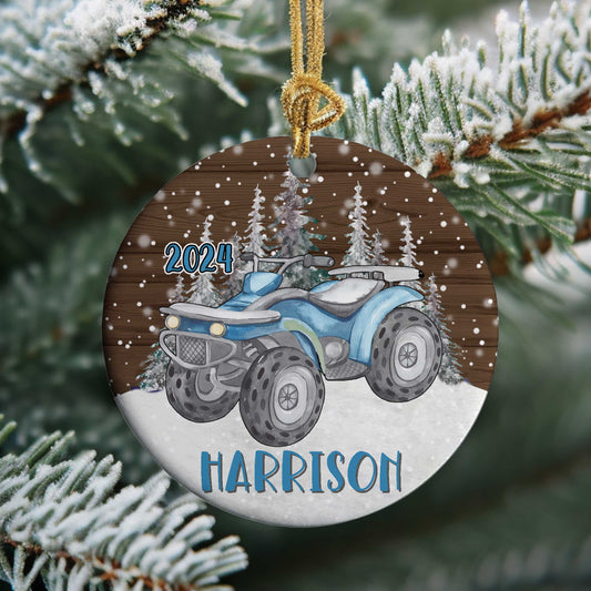 Four Wheeler Personalized Christmas Ornament - Amazing Faith Designs