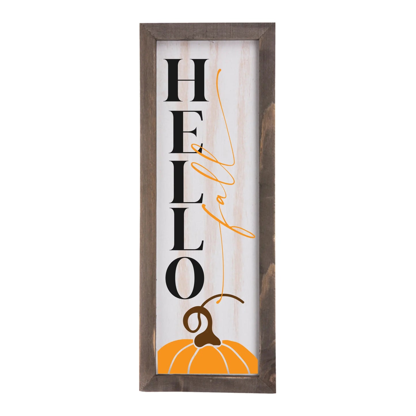 Hello Fall Whitewashed Wood Frame Sign | 15" x 5.5" Christian Farmhouse Decor amazingfaithdesigns