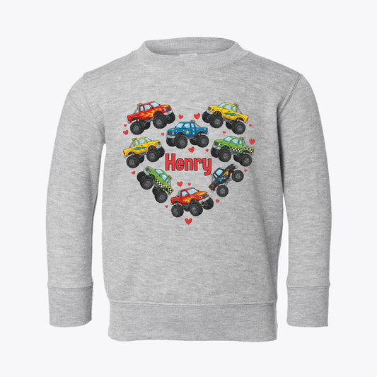 Henry monster truck Heart Toddler Sweatshirt SimplePrint