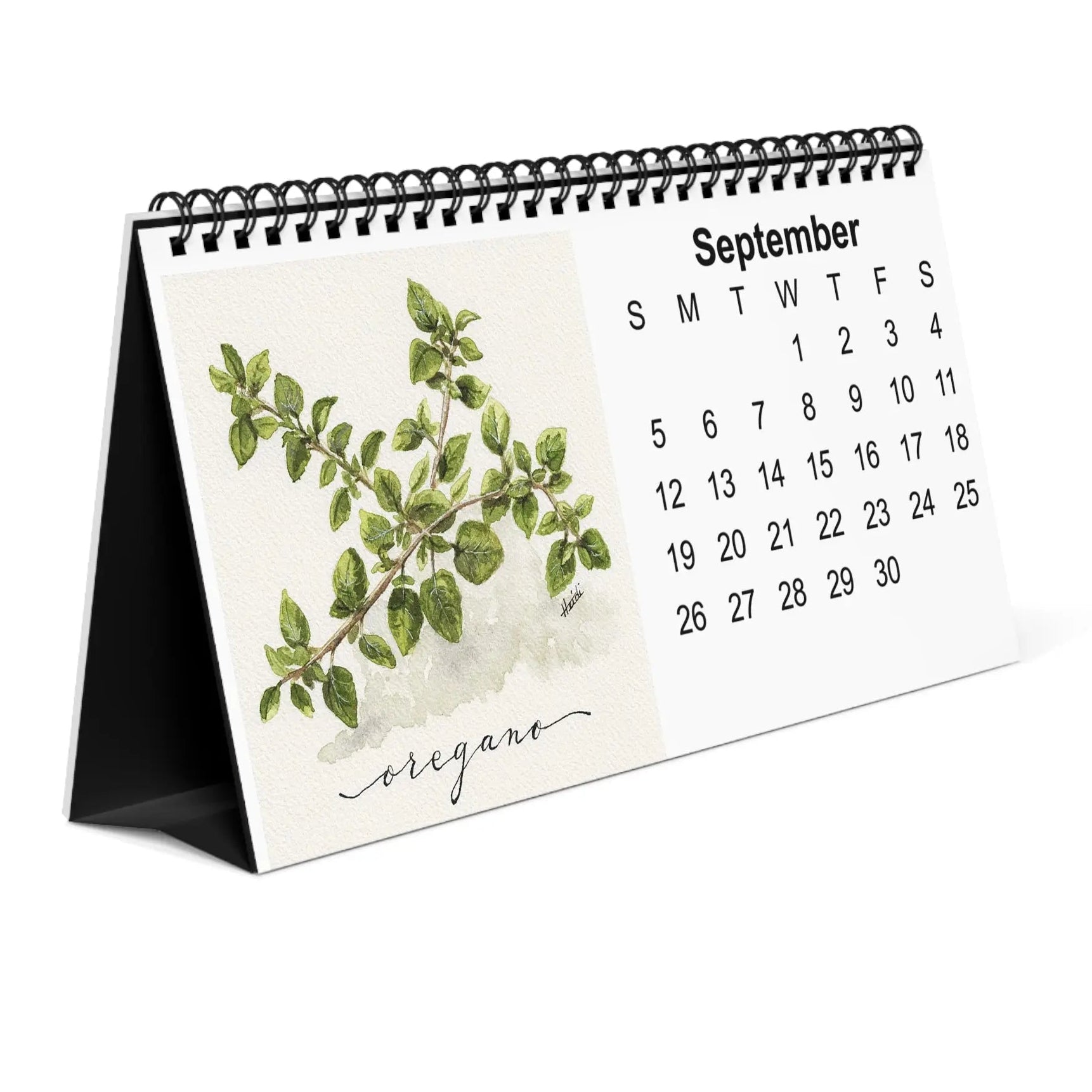 Herb Garden 2027 Desktop Calendar | Original Watercolor Botanical Art Printify