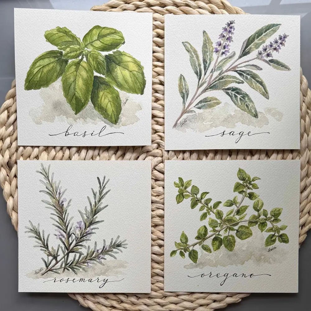 Herb Garden Series | Original Watercolors & Fine Art Prints Amazing Faith Designs