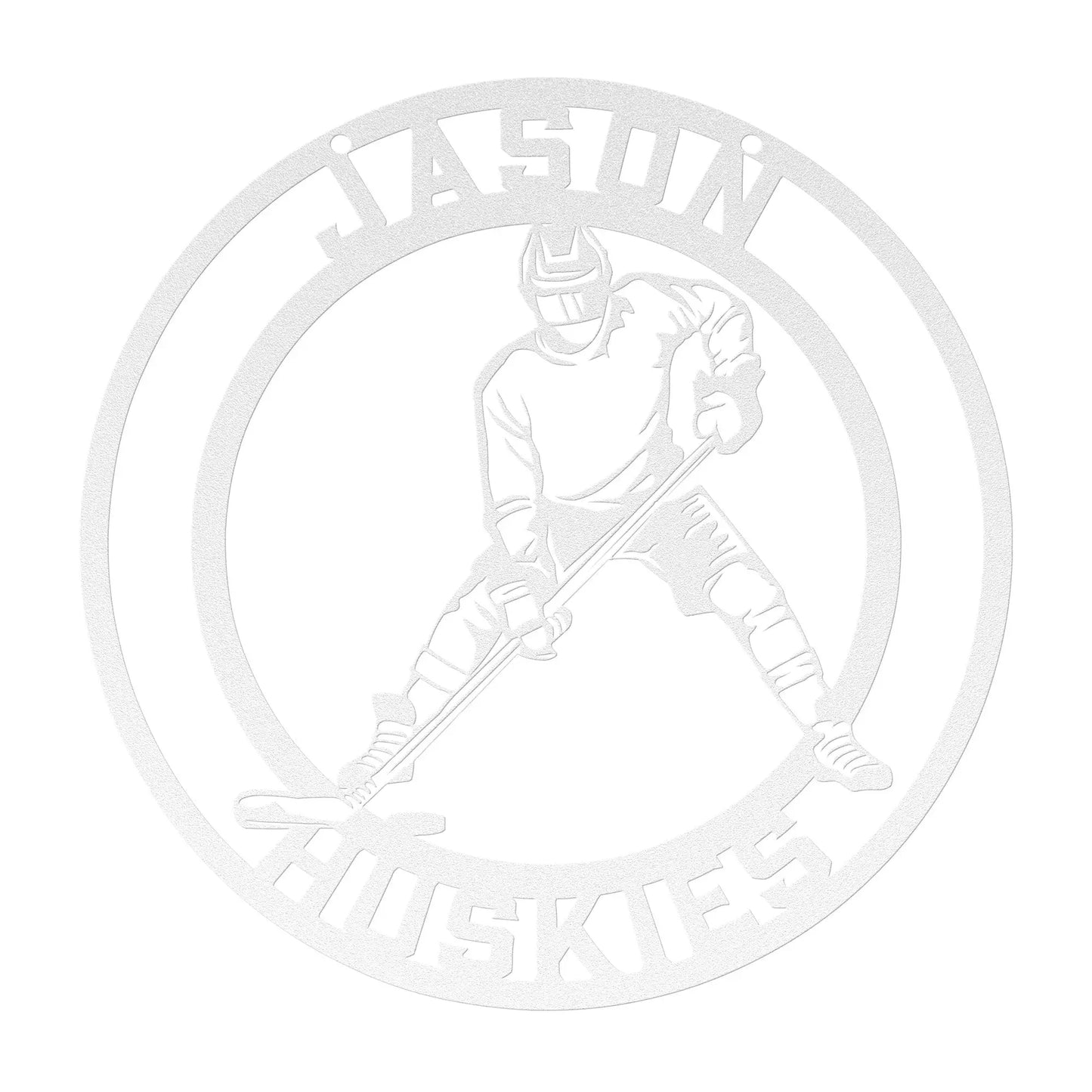 Hockey Player Metal Sign - Amazing Faith Designs