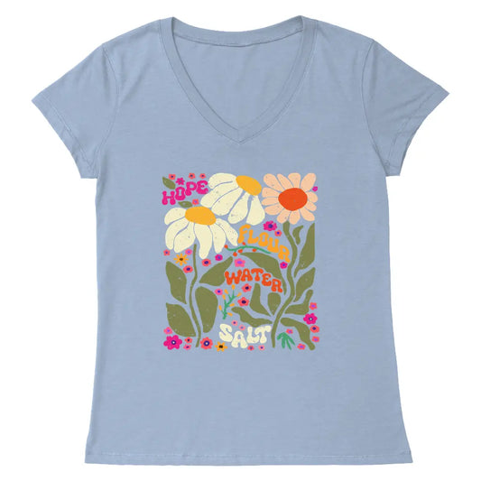 Hope Flour Salt Water Sourdough Womens Vneck Shirt Amazing Faith Designs