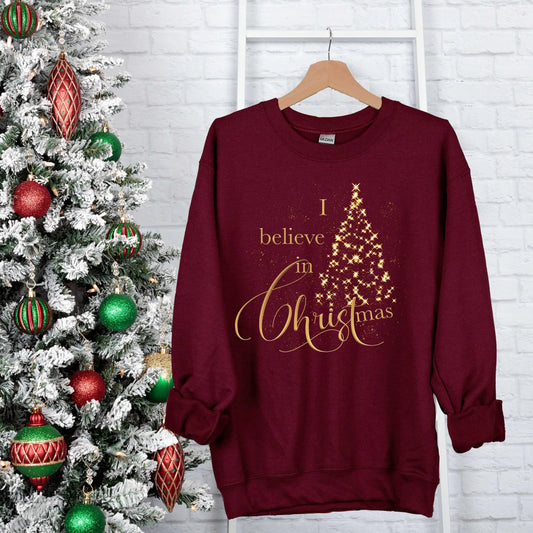 I Believe in Christmas Unisex Sweatshirt, Christian Sweatshirt, Christian Christmas Gift Printify