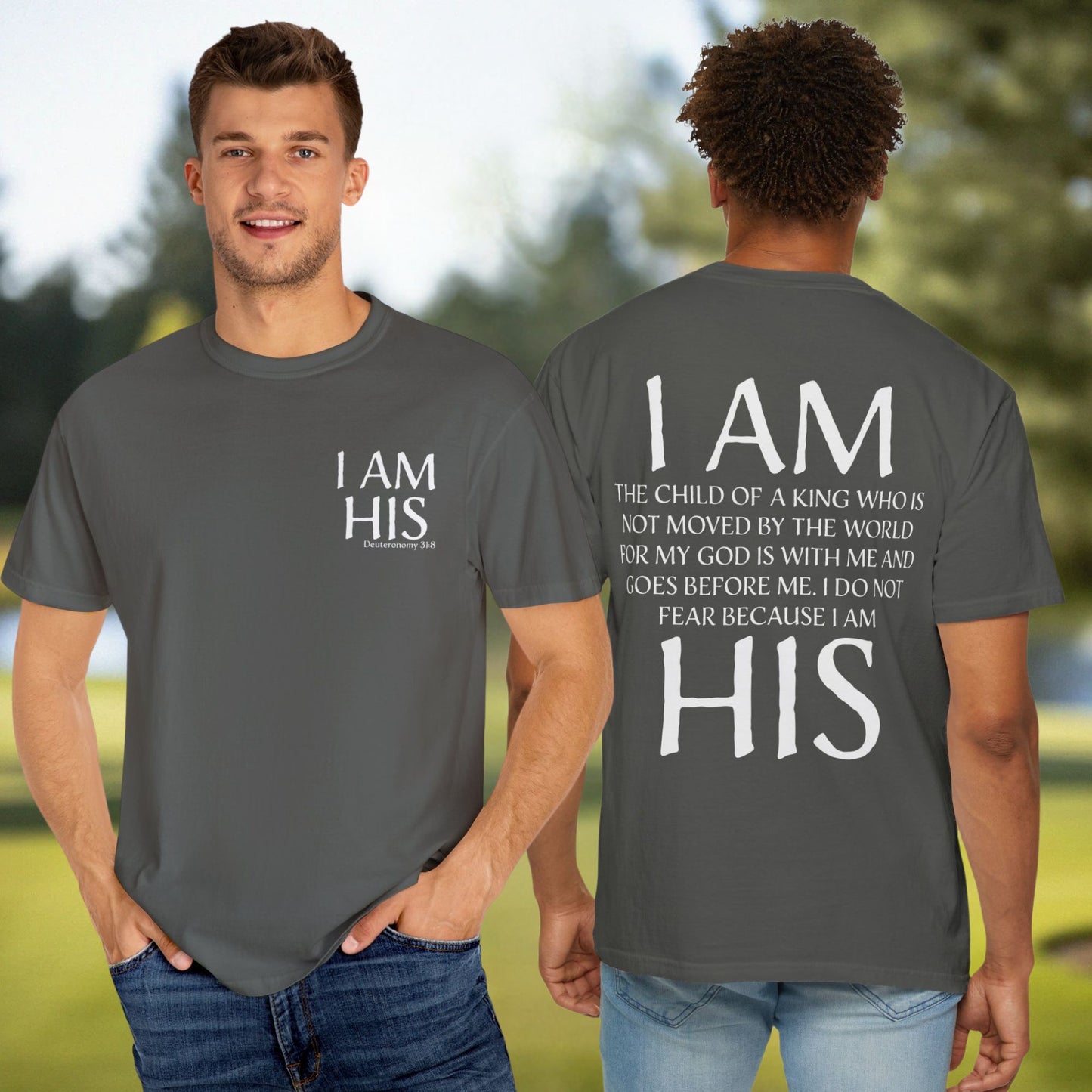 I Am His Christian Unisex T-shirt - Amazing Faith Designs