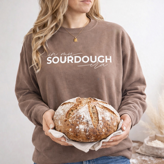 In My Sourdough Era Lightweight Sweatshirt - Cozy Gift for Sourdough Bakers - Amazing Faith Designs