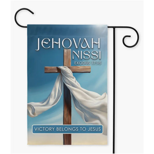 Jehovah Nissi Garden Flag Amazing Faith Designs