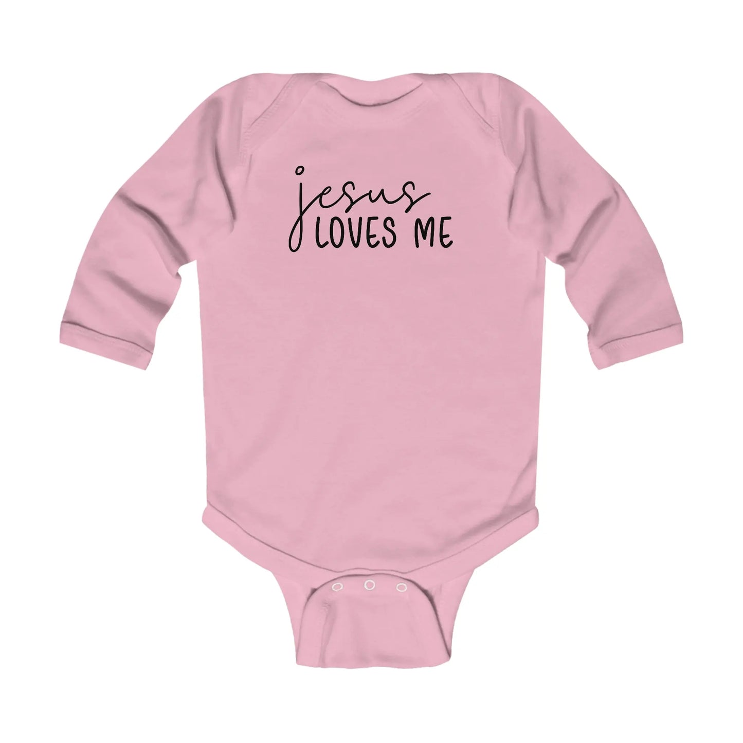 Jesus Loves Me Infant Long Sleeve Onesie - Amazing Faith Designs