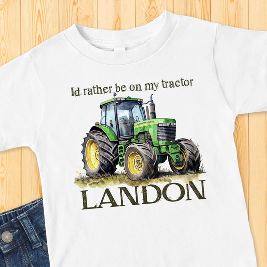 Personalized Tractor Toddler t-shirt, Farm Tractor Shirt - Amazing Faith Designs