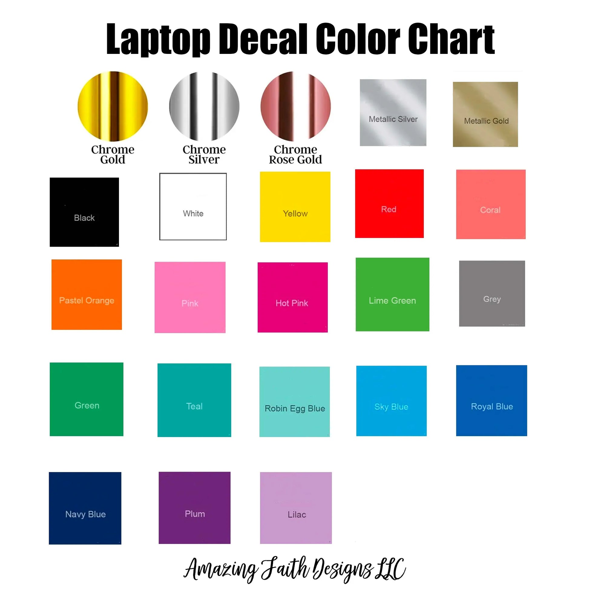 Laptop Decal  - Custom Name Decal Amazing Faith Designs