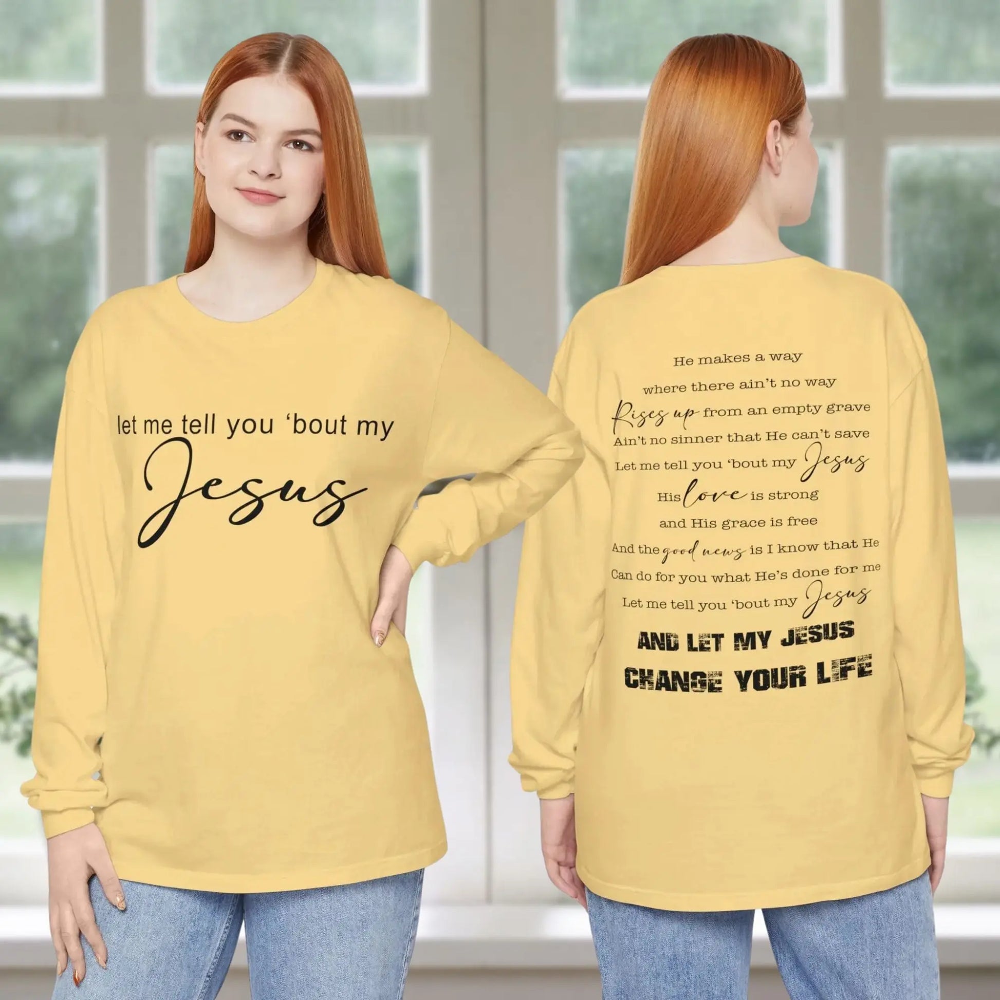 Let My Jesus Change Your Life Long Sleeve Shirt Printify