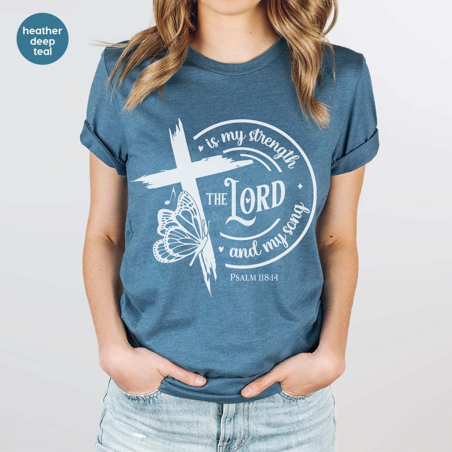 Lord is my Strength and Song Christian Shirt - Amazing Faith Designs