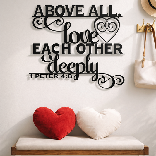 Love Each Other Scripture Metal Sign - Amazing Faith Designs